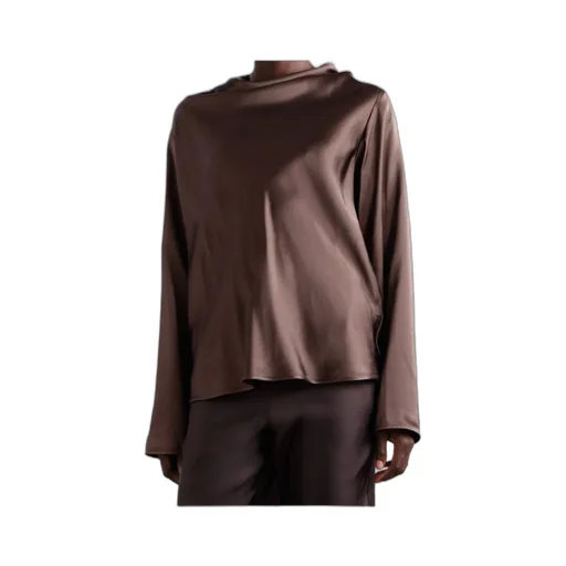 Riddy Oversized Draped Satin Blouse