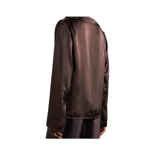 Riddy Oversized Draped Satin Blouse