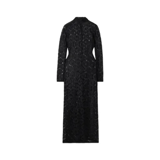 Floral Lace Maxi Turtleneck Dress