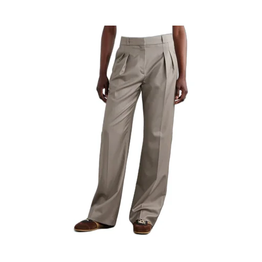 Sbiru Pleated Wool-Twill Straight-Leg Pants