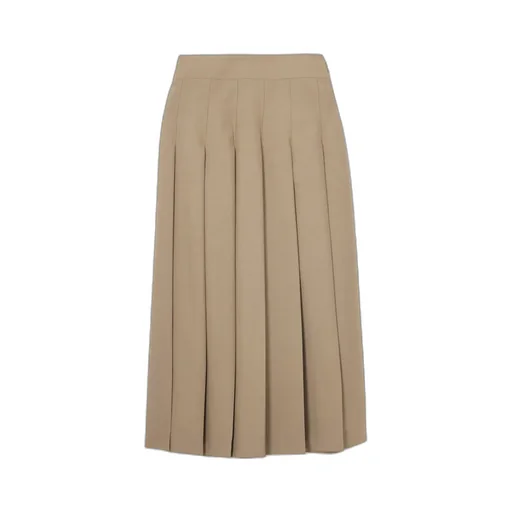 Pleated Wool-Blend Midi Wrap Skirt