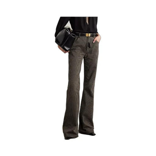 Roe Striped Cotton-Twill Flared Pants