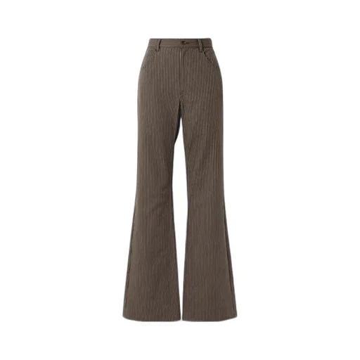Roe Striped Cotton-Twill Flared Pants
