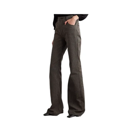 Roe Striped Cotton-Twill Flared Pants
