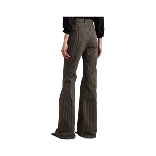 Roe Striped Cotton-Twill Flared Pants