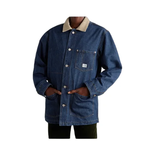 Corduroy-Trimmed Denim Jacket