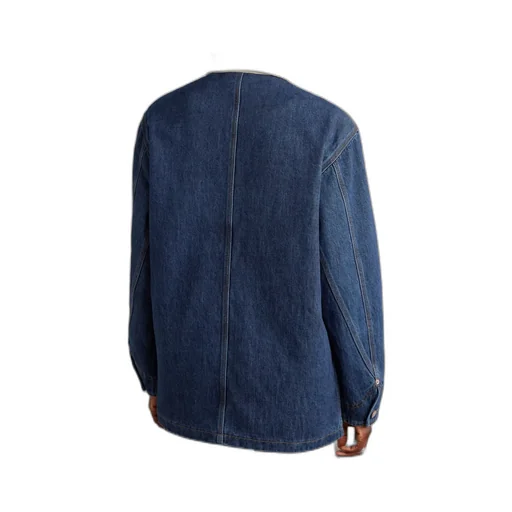 Corduroy-Trimmed Denim Jacket