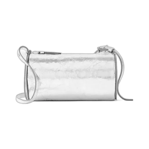 Silo Metallic Crinkled-Leather Shoulder Bag
