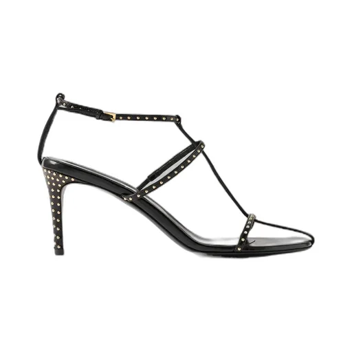Studded High-Heeled Sandals