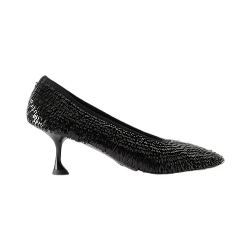 Tee Sequined Mesh Pumps