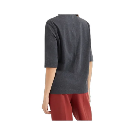 Stripe-Detail Cotton Top