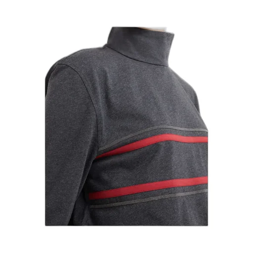 Stripe-Detail Cotton Top