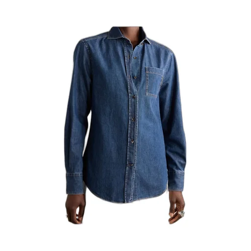 Monili Bead-Embellished Denim Shirt