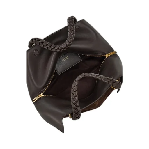 Ferragamo Medium Logo Printed Braided Strap Tote Bag