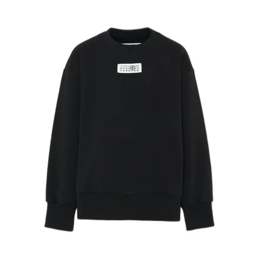 Mm6 Maison Margiela Kids Logo Patch Crewneck Sweatshirt