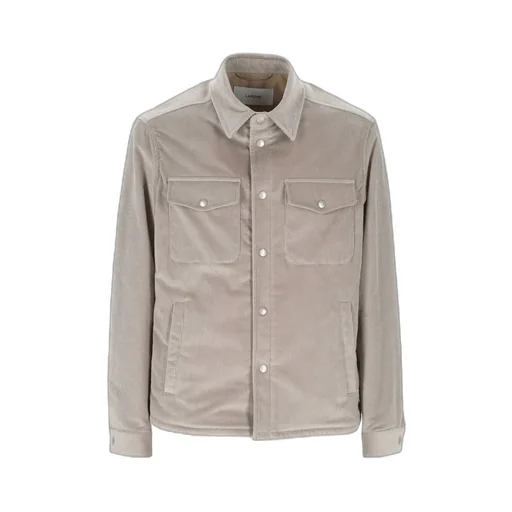 Lardini Long Sleeved Snapped Corduroy Overshirt