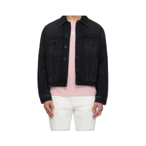 Balmain Collared Button-Up Denim Jacket