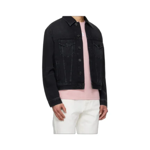Balmain Collared Button-Up Denim Jacket