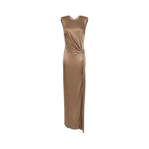 Elisabetta Franchi Open Back Sleeveless Red Carpet Dress
