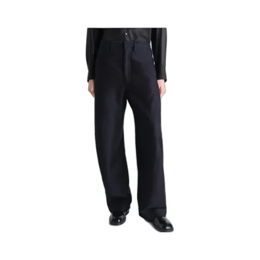 Twisted Chino Pants In Cotton Satin