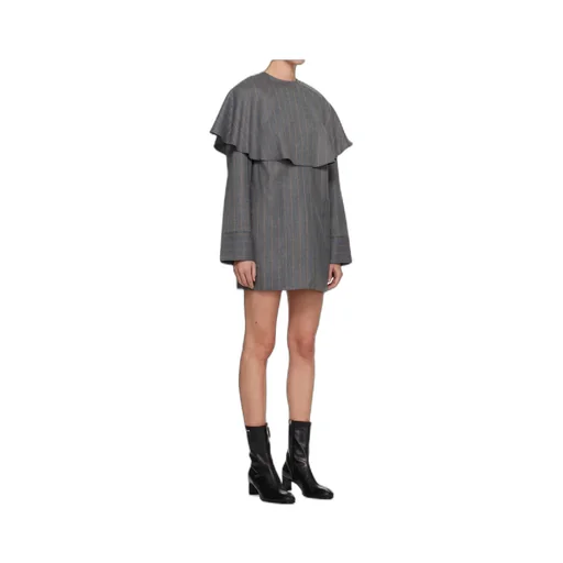 Striped Round Neck Mini Dress