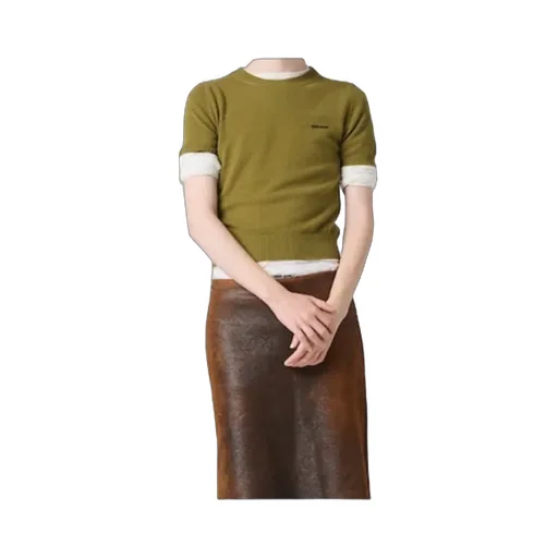 Miu Miu Logo-Embroidered Short-Sleeved Jumper