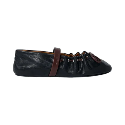 Marni Gathered Round-Toe Ballet Flats
