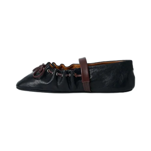 Marni Gathered Round-Toe Ballet Flats