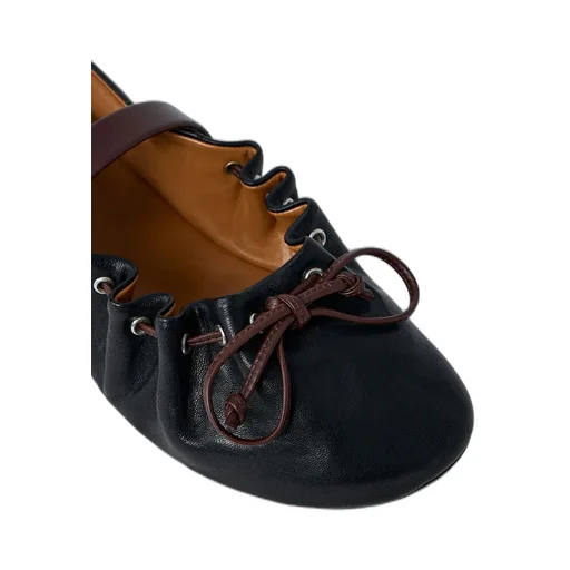 Marni Gathered Round-Toe Ballet Flats