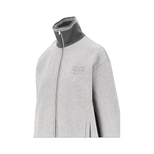Miu Miu Zip-Up Oversized Sweatshirt