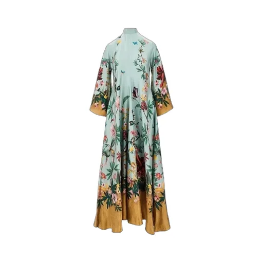 La Doublej Floral Print Bow-Back Dress