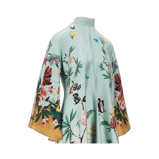 La Doublej Floral Print Bow-Back Dress