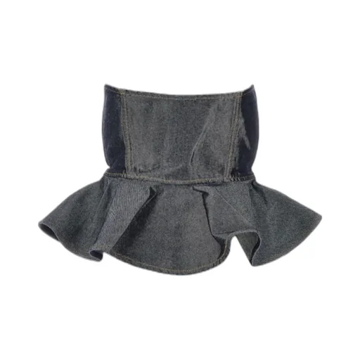 Ganni Bow Peplum Textured Top