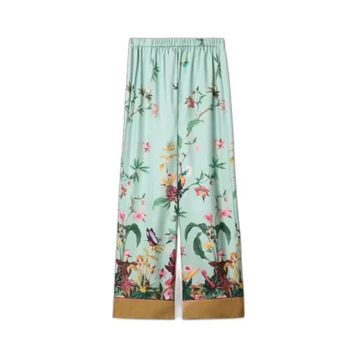 La Doublej Floral Wide-Leg Pants
