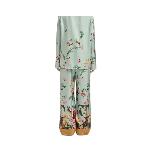 La Doublej Floral Wide-Leg Pants