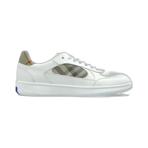 Burberry Check Detailed Lace-Up Sneakers