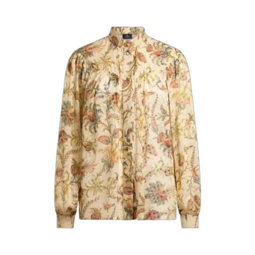 Etro Floral Motif Dotted Swiss Shirt