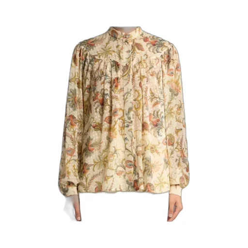 Etro Floral Motif Dotted Swiss Shirt