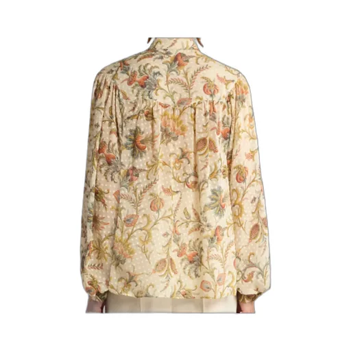 Etro Floral Motif Dotted Swiss Shirt
