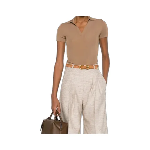 Short-Sleeved Knit Polo Shirt
