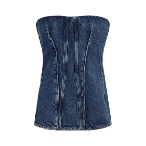 Agolde Lara Strapless Denim Top
