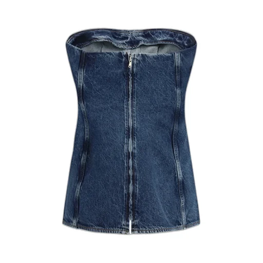 Agolde Lara Strapless Denim Top