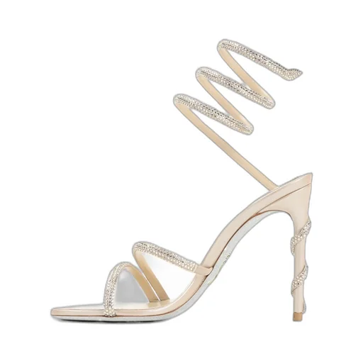 Ren Caovilla Margot Embellished Open Toe Sandals
