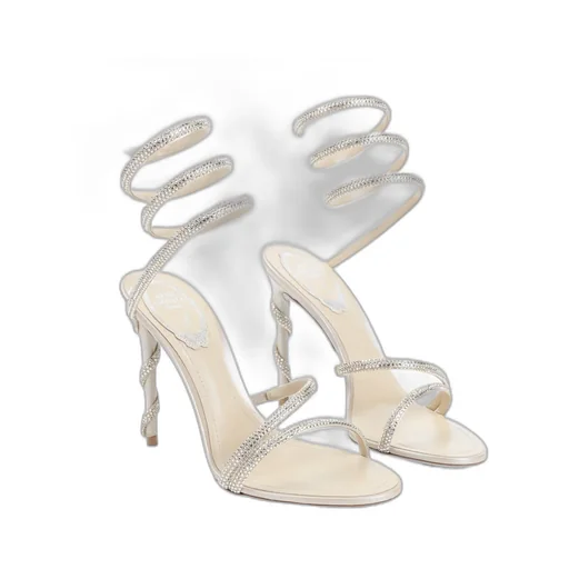 Ren Caovilla Margot Embellished Open Toe Sandals