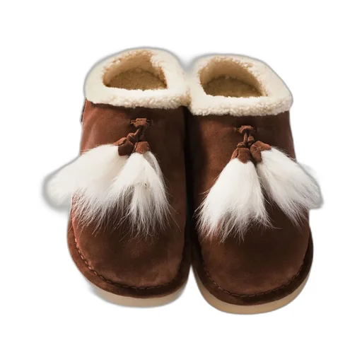 Suede And Shearling Mules