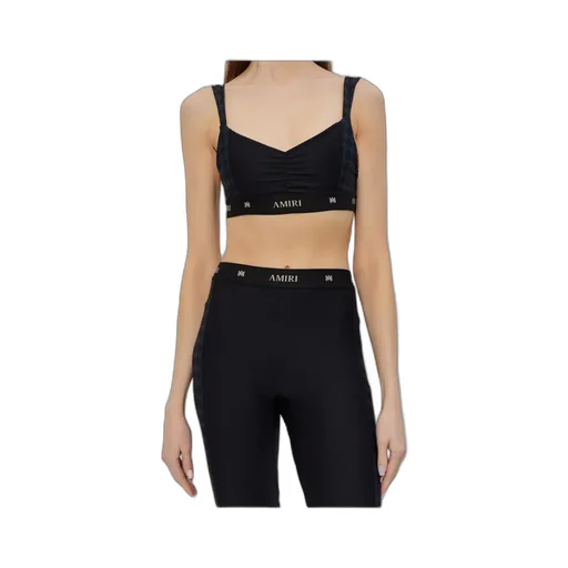Amiri Ruched Logo Band Top