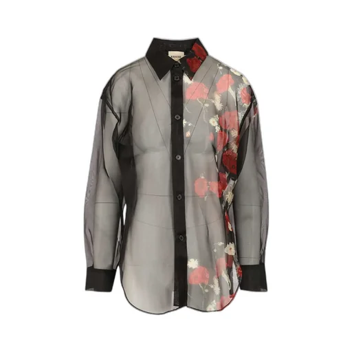 Khaite Floral Printed Long Sleeved Shirt