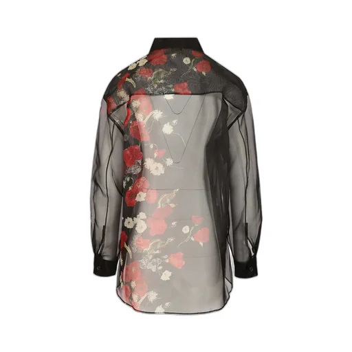 Khaite Floral Printed Long Sleeved Shirt