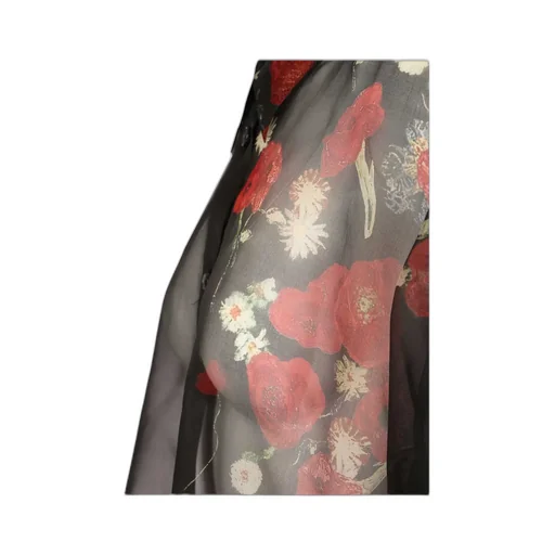 Khaite Floral Printed Long Sleeved Shirt