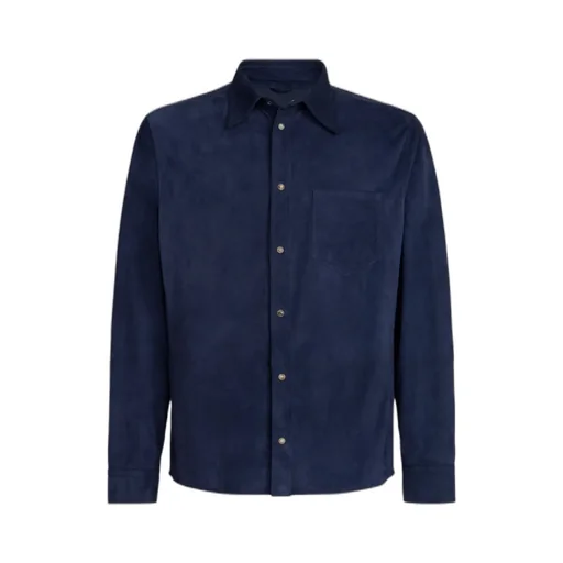 Chest-Pocket Button-Fastening Shirt